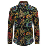 Men's Funky Printed Shirt Casual Shirt Fancy Floral Tops