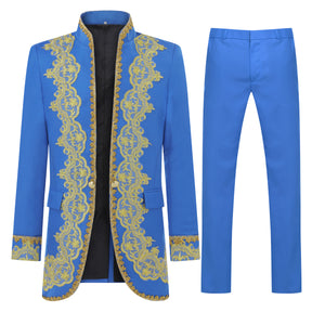 Slim Fit Men's Royal Style Men's Fashion Suits Tuxedo Wedding Blue