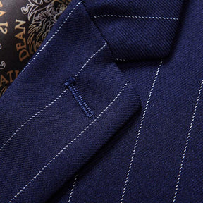 Three Piece Nagaro Blue Suit Stripe Design Suit