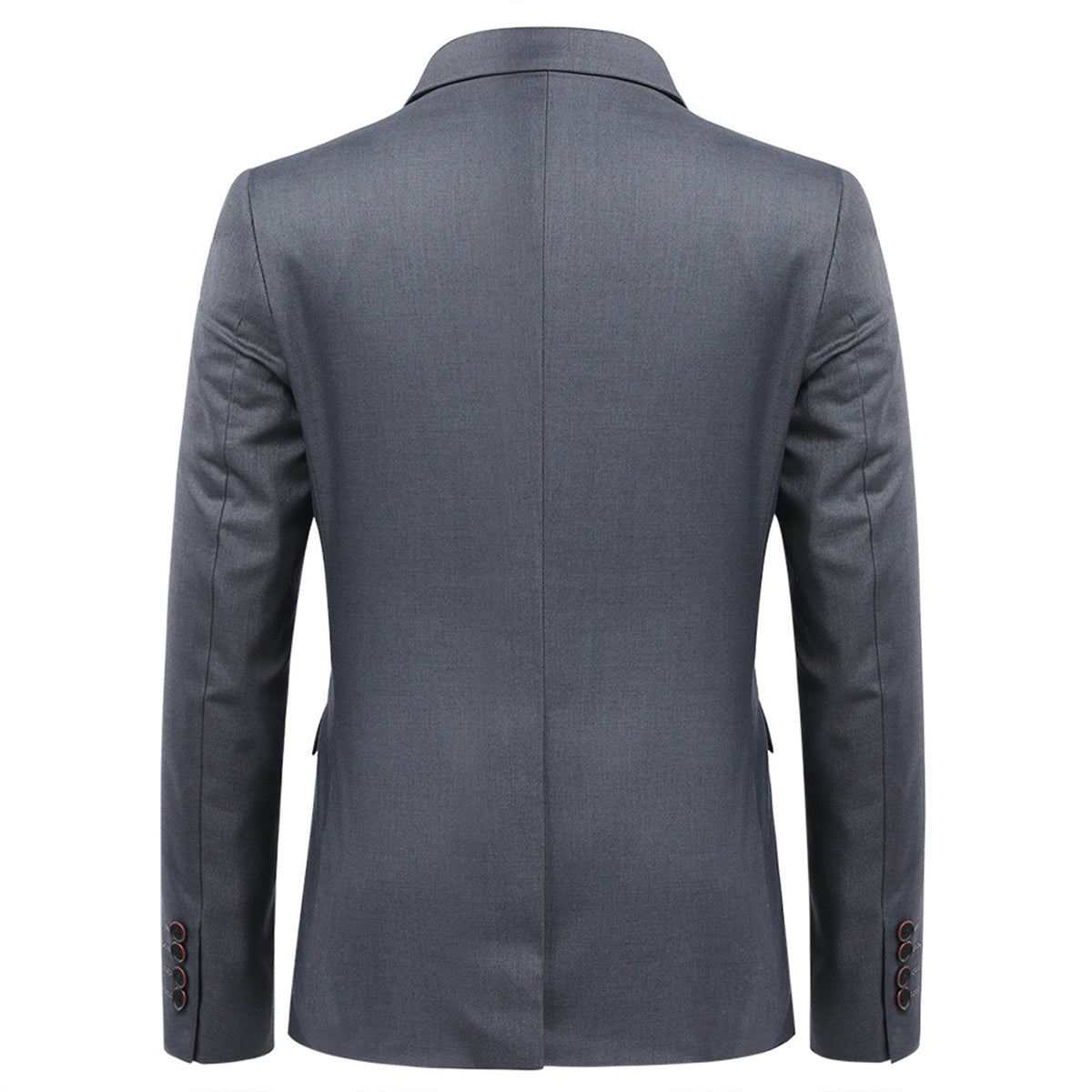 Mens Solid Color One Button Single Breasted Blazer Grey