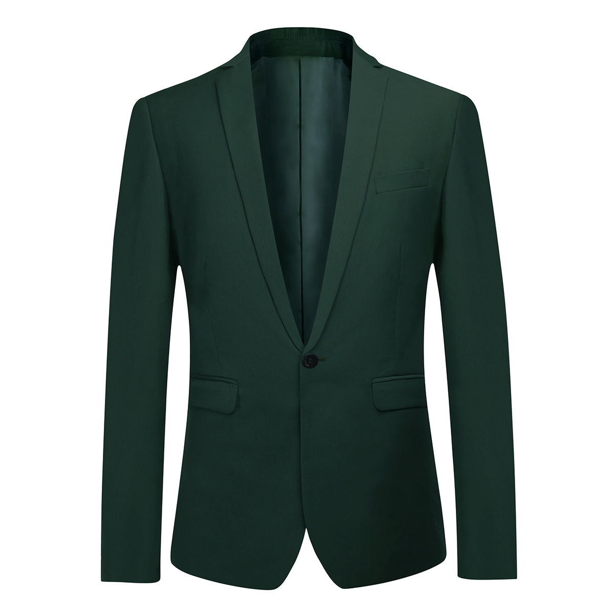 Deep Green Stylish One Button Casual Blazer