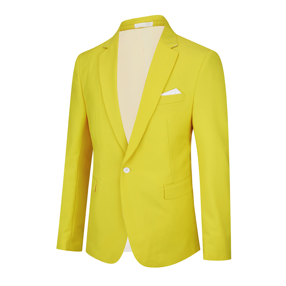 Fashion Jakcket One Button Casual Blazer Yellow