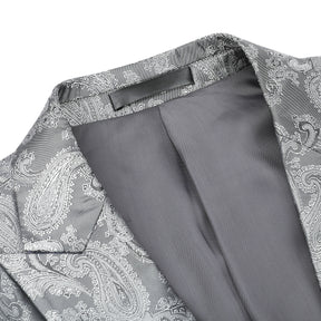 Men's Palace Dark Pattern One Button Blazer Grey