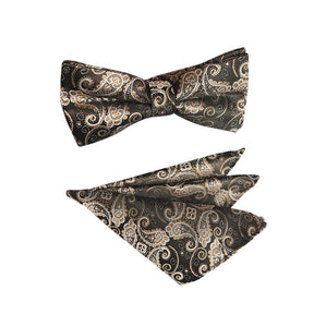 Paisley Skinny Bow Tie Set 13 Styles - Cloudstyle