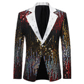 Shiny One Button Casual Sequin Party Jacket