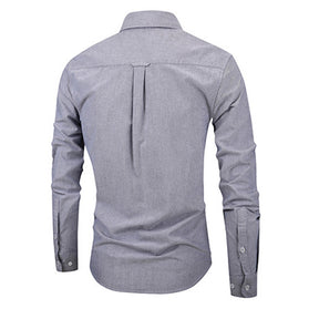 Slim Fit Grey Stylish Cotton Shirt  Dress and Casual Shirt