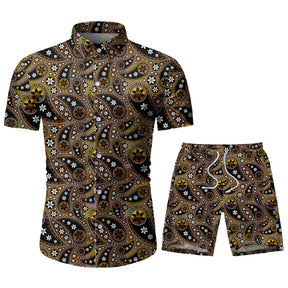 2-Piece Egyptian Style Printed Summer Suit