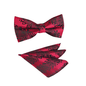 Paisley Skinny Bow Tie Set 13 Styles - Cloudstyle