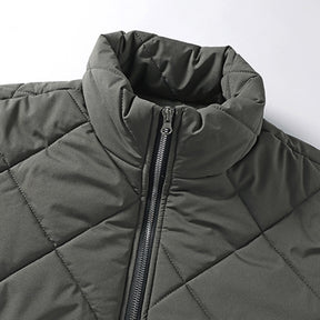 Mens Warm Light Slim Fit Padded Jacket Cotton Coat Deep Green