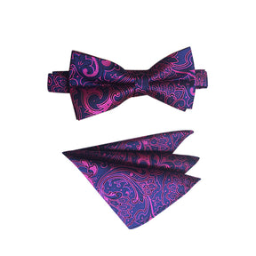 Paisley Skinny Bow Tie Set 13 Styles - Cloudstyle