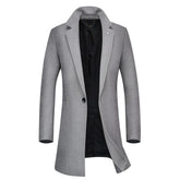 Casual Wear Woolen Overcoat Grey