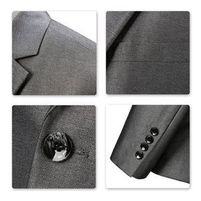 Silver Grey Suit Slim Fit 3-Piece Casual Suit