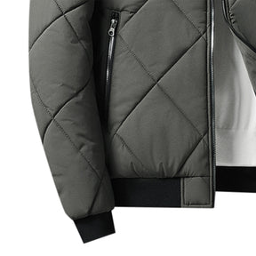 Mens Warm Light Slim Fit Padded Jacket Cotton Coat Deep Green