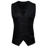 Slim Fit Casual Fashion Vest Black