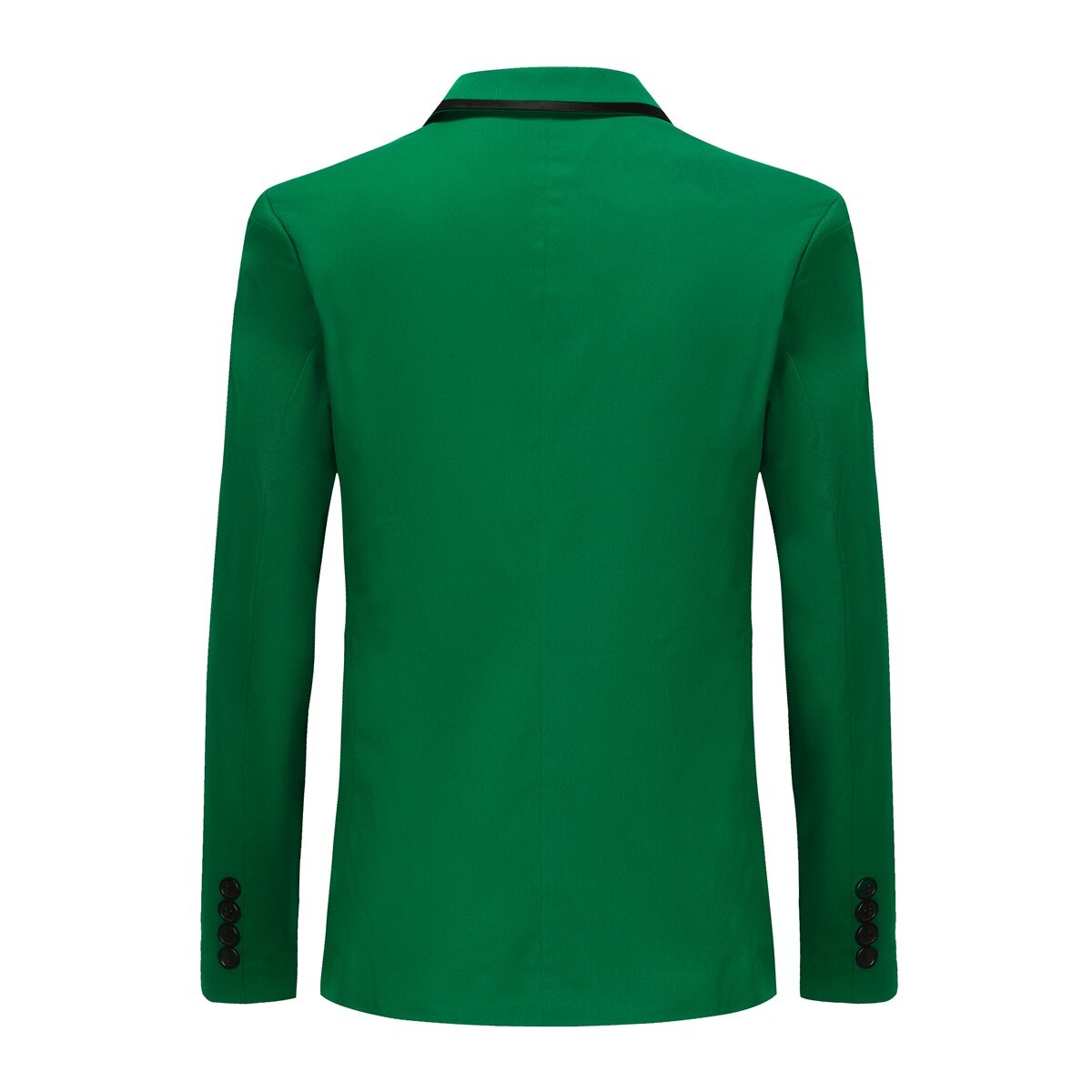 Men's One Button Solid Color Casual Blazer Green - Cloudstyle