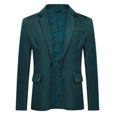 Men's Slim Fit Casual Blazer Jacket DarkGreen