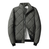 Mens Warm Light Slim Fit Padded Jacket Cotton Coat Deep Green