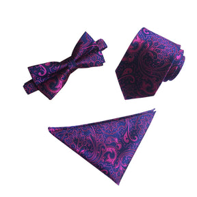 Floral Bow Tie Set 5 Choices - Cloudstyle