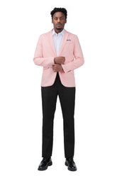 Men's Casual Suit Jacket Slim Fit Lightweight Blazer Coat Pink