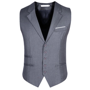 Slim Fit Grey Classic Formal Vest