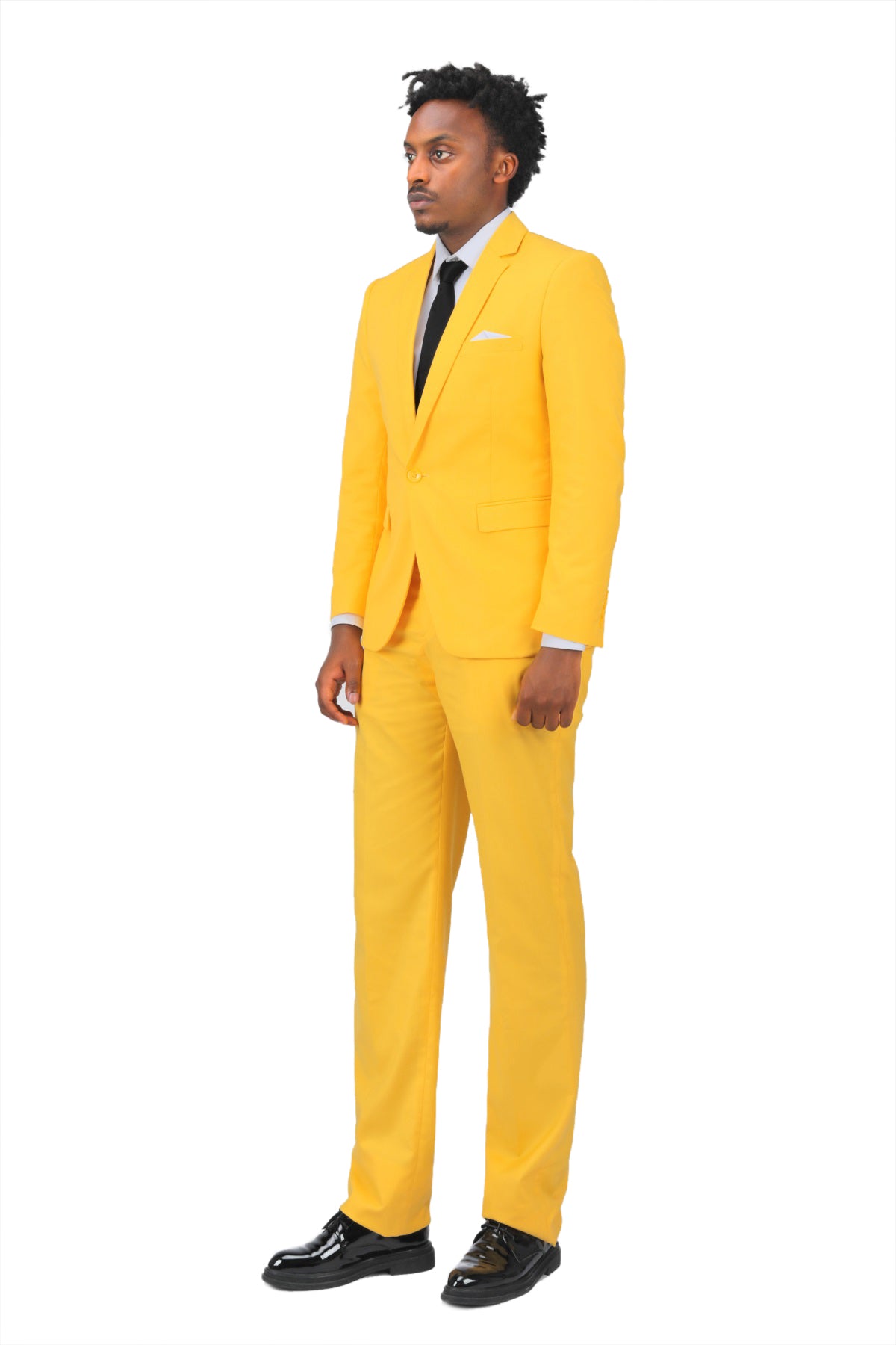 2-Piece Slim Fit Simple Designed Orange Suit