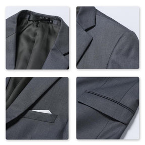 Nardo Grey 3-Piece Suit Slim Fit Two Button Suit