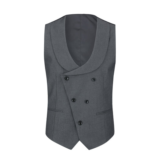Men's 3-Piece Fashion One Button Color-Blocking Suit Grey - Cloudstyle
