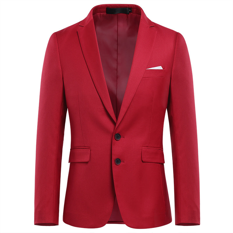 Red 3-Piece Suit Slim Fit Two Button Suit