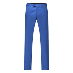 Slim Fit One Button Casual Royal Blue 3-Piece Suit
