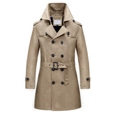 Trench Coat Double Breasted Overcoat Outerwear Pea Coat Light Brown