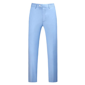 Mens 3 Piece Dress Suit Formal Casual Tux Vest Trousers Light Blue