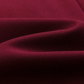Men's Two-Button Back Slit Lapel Collar 3-Piece Suit Wine Red