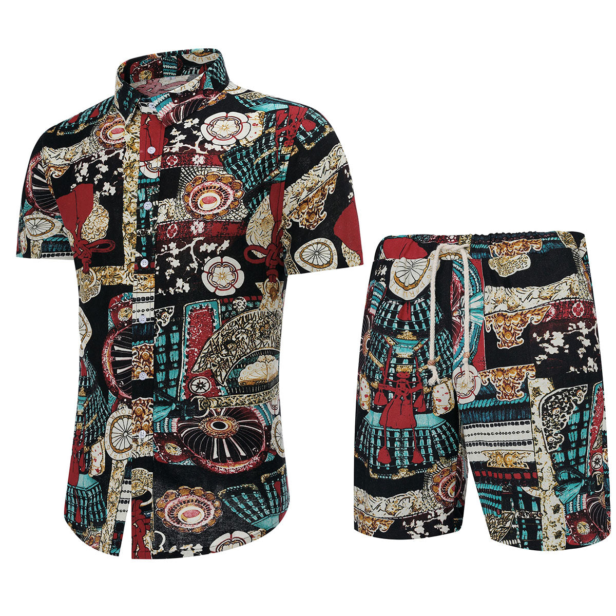 2-Piece Funny Printed Hawaii Summer Suit