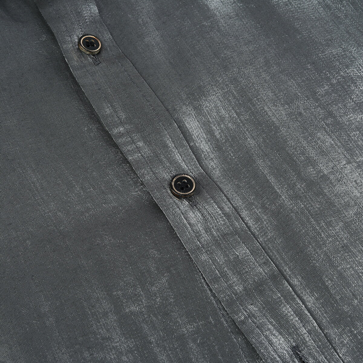 Men's Solid Color Silk Comfort Long Sleeve Shirt Grey