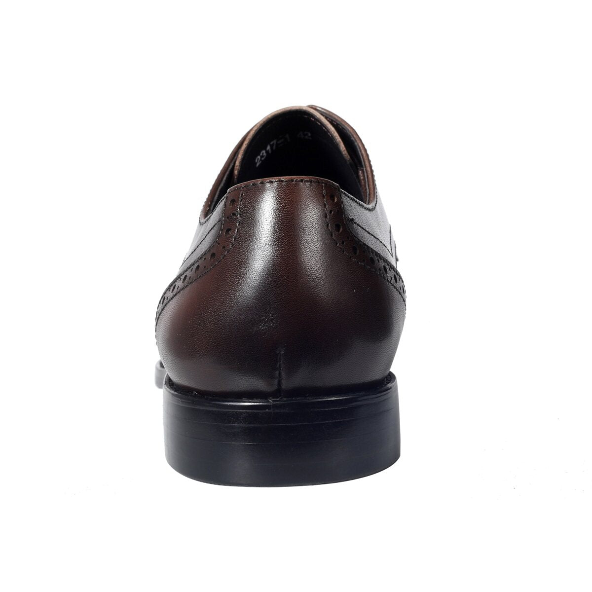 Men's Three Joint Business Formal Breathable British Leather Shoes Brown