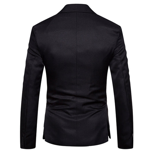 Men's Casual Slim Fit Jacket Daily Blazer Coat Tops Black - Cloudstyle