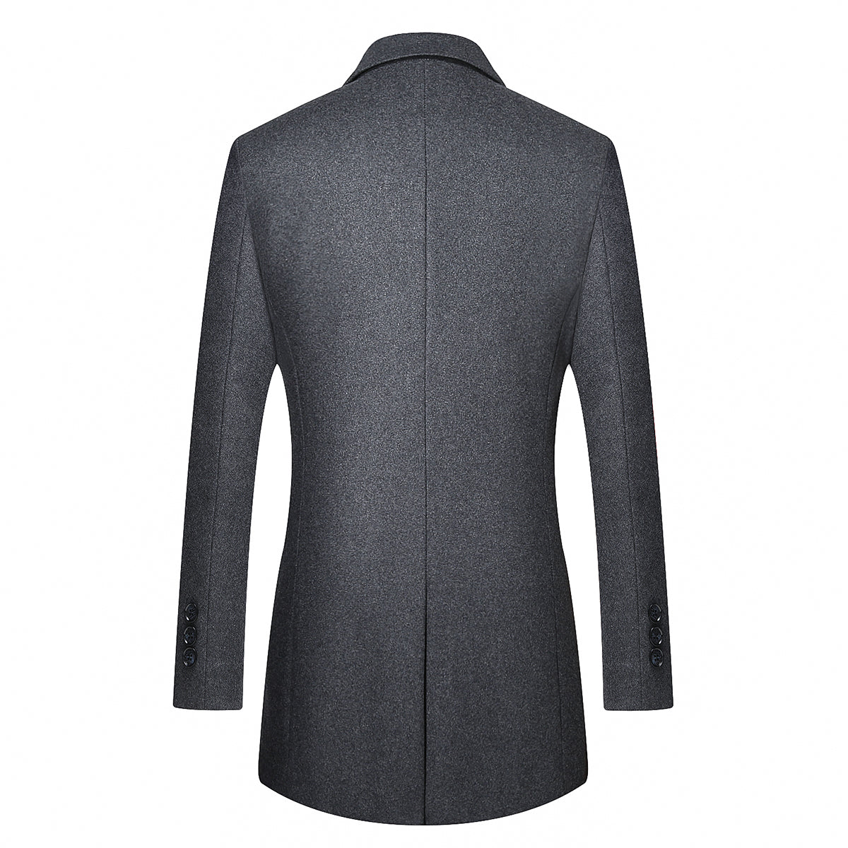 Men's Grey Long Winter Business Coat / Jacket Slim Fit