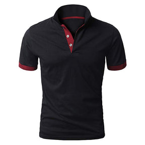 Men's Essential Polos Maroon & Black Classic Polo Shirt -Cloudstyle