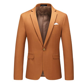 Mens 3 Piece Dress Suit Formal Casual Tux Vest Trousers Caramel