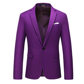 Mens 3 Piece Dress Suit Formal Casual Tux Vest Trousers Purple