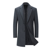 Men's Lapel Two Button Coat Grey