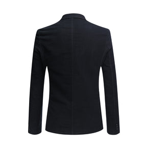 Mens Casual 2 Buttons Slim Fit Jacket Sport Coat Black