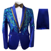 2-Piece Shiny Sequin Suit 3 Styles - Cloudstyle