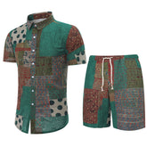2-Piece Printed Summer Suit Green