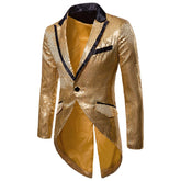 Gold Sequin Decorated Swallowtail Coat