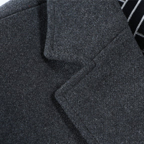 Men's Lapel Two Button Coat Grey