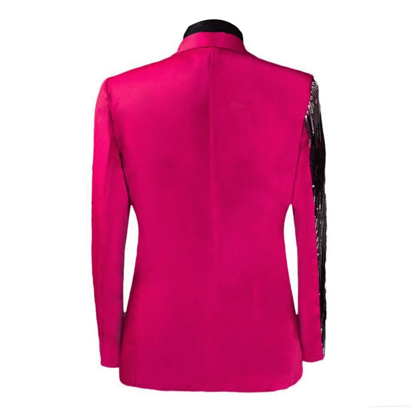 Prom Stylish Sequin Suit 2-Piece Pink Suit