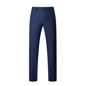 Men's Two-Button Back Slit Lapel Collar 3-Piece Suit Navy