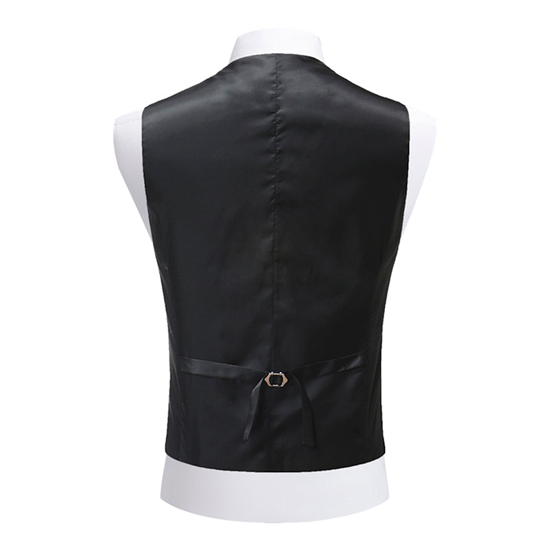 Single Breasted Slim Fit Printed Vest Waistcoat Maroon