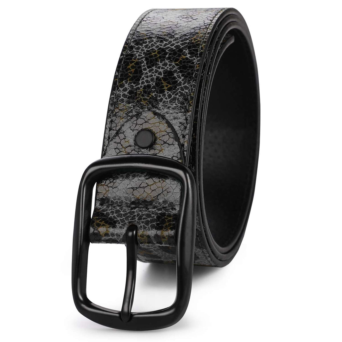 Leopard Printed Leather Belt 3 Colors